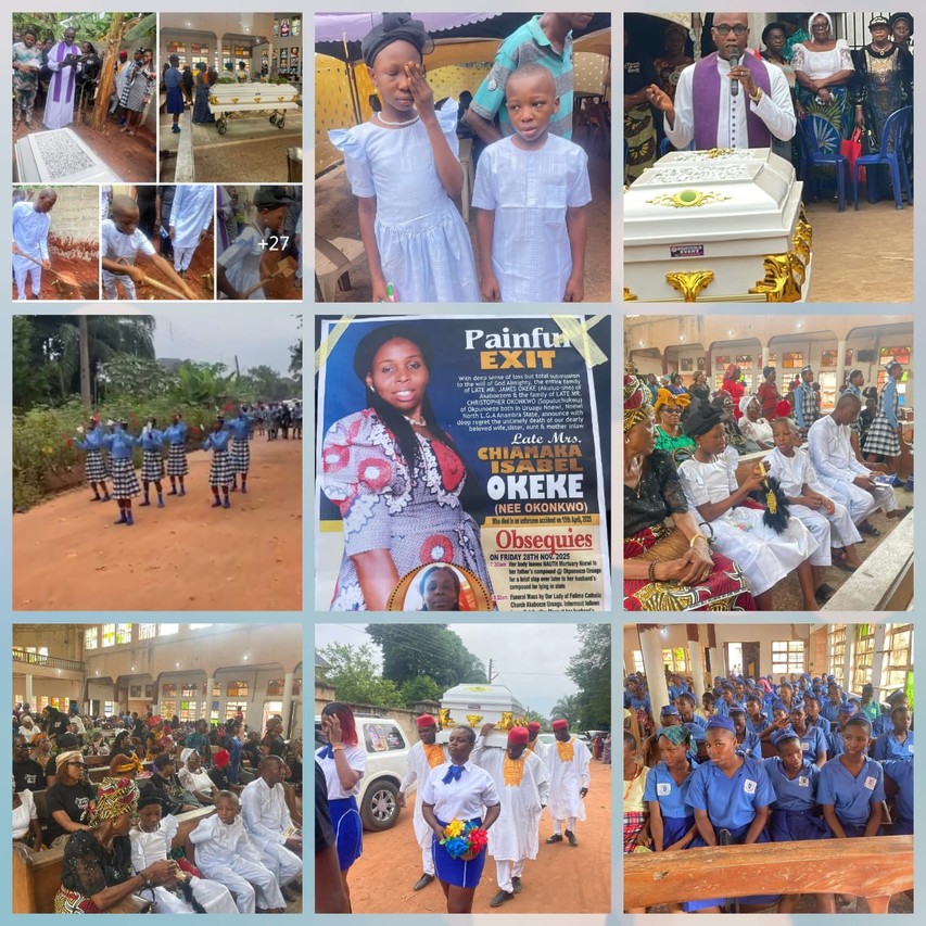 Nnewi Woman Killed by Agụnaechemba Buried Amid Tears as Mourners Worry over Her Children's Welfare