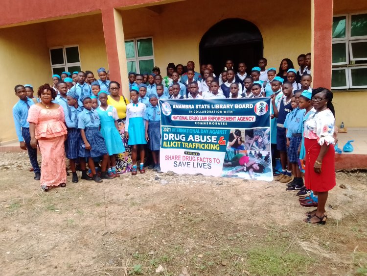 Students Cautioned against Drug Abuse, As Anambra Library, NDLEA Mark 2021 IDADAIT