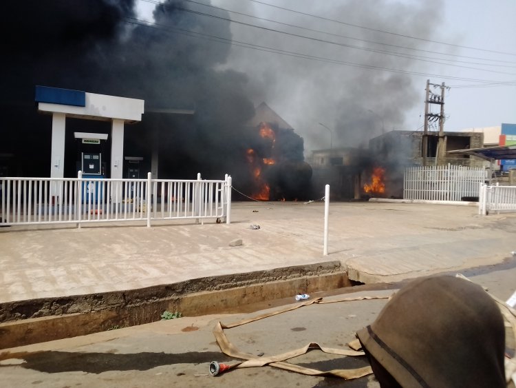 Cars Burnt to Rot, As Fire Razes Another Fuel Station in Anambra