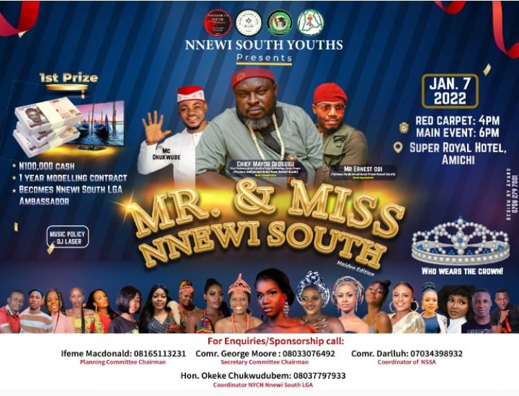 First Mr. and Miss Nnewi South Contest Holds This Night, Attend