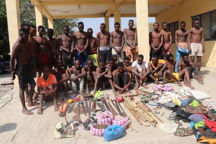 Crime: Police Arrest 28 Suspects, Recover Charms, Dangerous Weapons