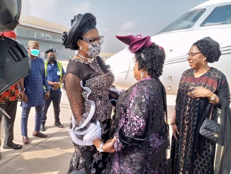 Former President Jonathan's Wife Arrives Anambra for Innoson's Mother's Burial