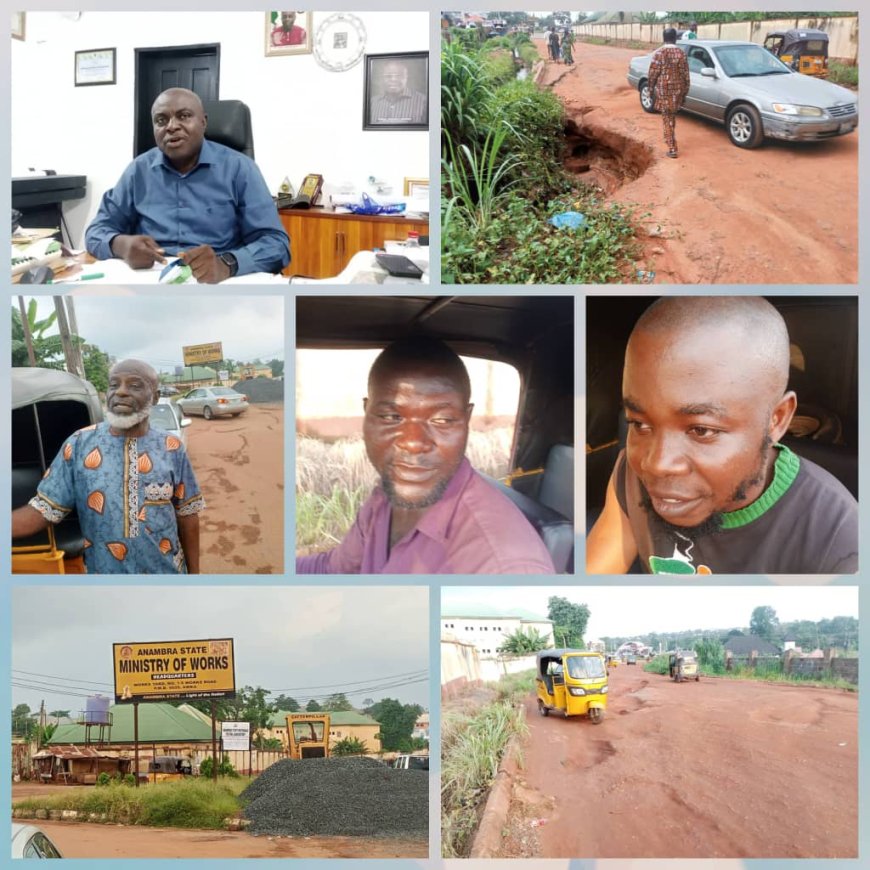 Reactions Trail Condition of Road to Anambra Ministry of Works, Commissioner Gives Reasons for Delayed Intervention, Pledges Action