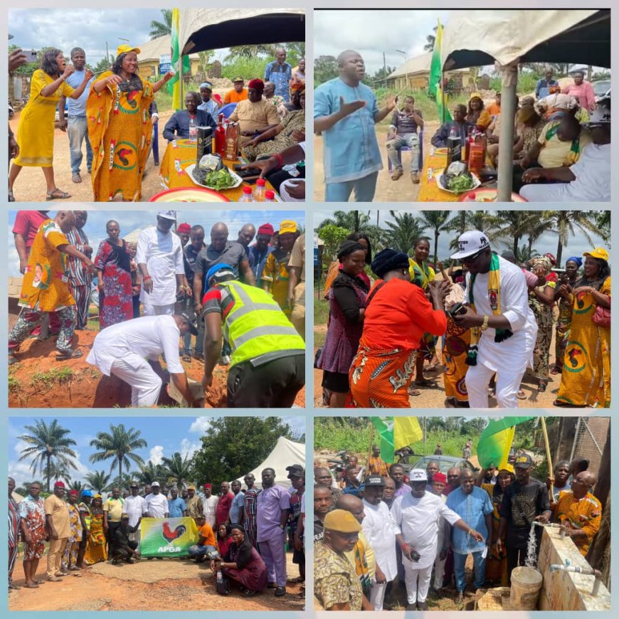 In Anambra, Ebenator Indigenes Rejoice, Hail Soludo, As New Local Govt Chairman Begins His First Projects in Their Community