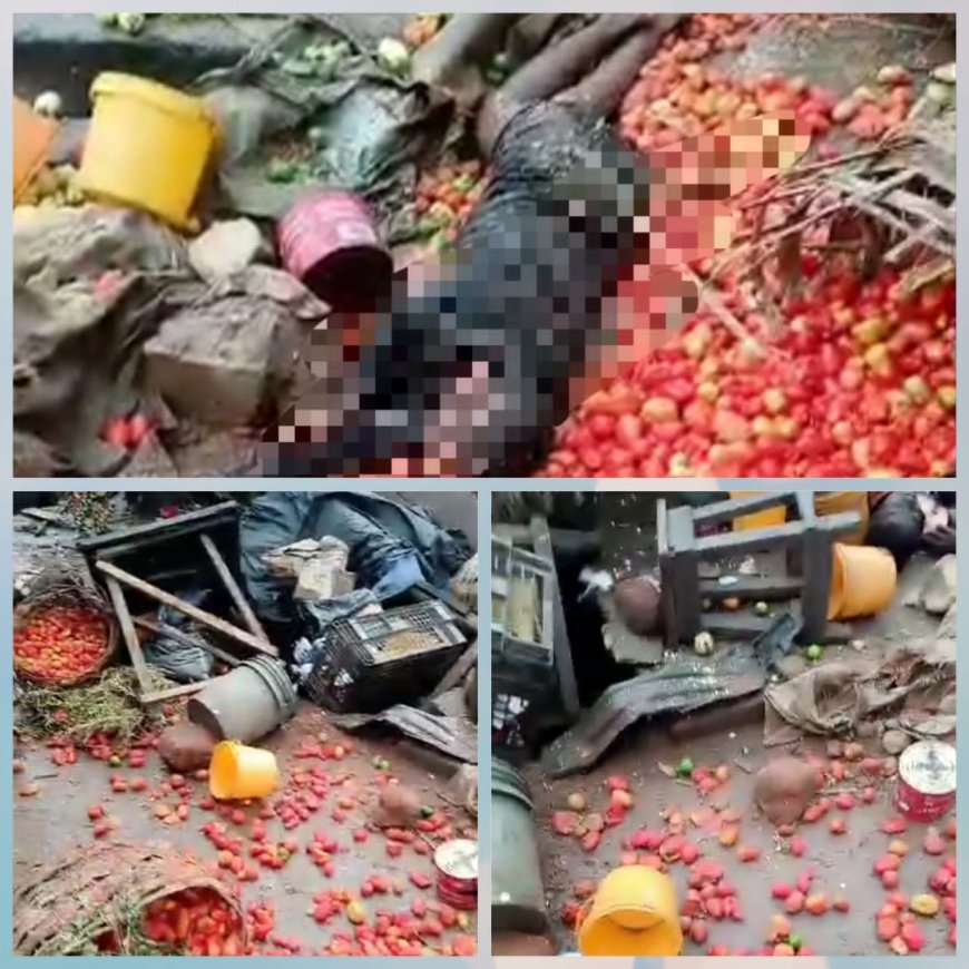 BREAKING: Speeding Vehicle Crashes into Roadside Market in Anambra, Many Feared Dead (video)